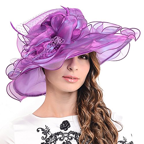 Fascinators Kentucky Derby Church Veil Dress Large Cocktail Party Hat S042