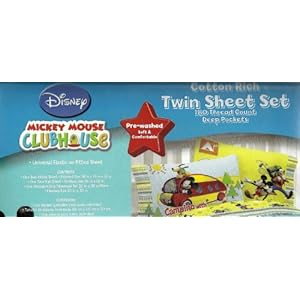 Disney Mickey Mouse Camp Fire Friends Twin Sheet Set