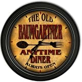 Baumgartner 's Family Diner Black Cascading Pub Style Wall Clock