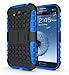 JKase Diablo Series Tough Rugged Dual Layer Protection Case Cover with Build in Stand Compatible for Samsung Galaxy Grand i9080, Samsung Galaxy Grand Duos i9082 - Retail Packaging (Blue)