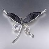 Swarovski Crystal Butterfly April Birthstone Brooches