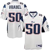 New England Patriot Jerseys : Reebok New England Patriot Youth #50 Mike Vrabel White Premier Tackle Twill Jersey