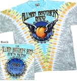 The Allman Bros Band 1995 Tour Tie Dye T-shirt 'Flying Peach' / Beacon Theater NYC 2-sided tee