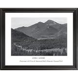 Ansel Adams Rocky Mountain B W Photo Picture Black Framed Art Print by Art Prints Inc