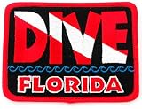 Dive Florida Patch Embroidered Iron On Scuba Diving Flag Emblem Souvenir