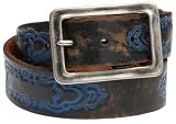 Leather Island Mens Blue on Blue Free Wheelin Belt