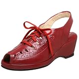 Re-Mix Vintage Women's Women's Greta Lace Up Wedge