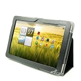 Acase PU レザーケース for Acer ICONIA TAB A200 ブラック （スタンド機能付）