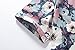 SSLR Men's All Over Printing Short Sleeve Denim Shirt (Medium, White Pink)