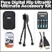 Ultimate Accessory Kit For Flip UltraHD Video Camera 2HR. Camcorder 3rd Generation U32120B, U32120W Includes Slim Protective hard Case + Four AAA Battries Charger 110/220 + Mini Tripod + Micro HDMI To HDMI Cable + More