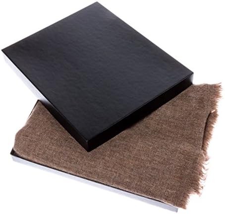 Mens Himalayan Nepal Cashmere Cold Weather Winter Scarf w/ Gift Box (Brown)