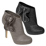 Liliana by Adi Zipper Detail High Heel Platform Bootie