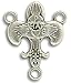 Fleur-De-Lis Mary Rosary Connector Centerpiece - 1