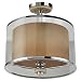 Murray Feiss SF288CH, Belleaire Round Glass Semi Flush Lighting, 3 Light, 180 Total Watts, Chrome