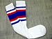 SKATER SOCKS スケーターソックス 19インチ 白x青x赤
