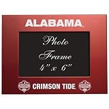 NCAA Alabama Crimson Tide 2011 BCS National Champions 4 x 6 Crimson Brushed Metal Picture Frame ()