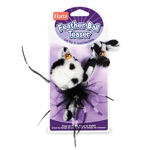 Hartz Feather Ball Teaser Cat Toy