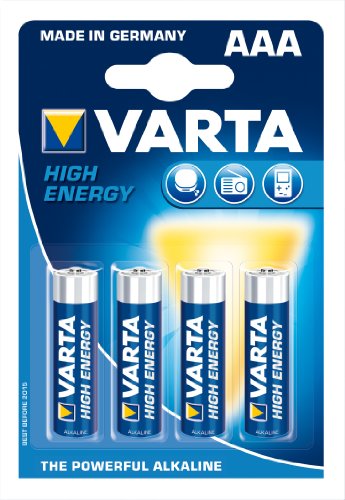 Varta 4903121414 - Batterie LR03 Micro AAA 1.5V High Energy 4er-Packung