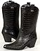 RAIN BOOTS Cowboy Western BLACK Croc Print Womens