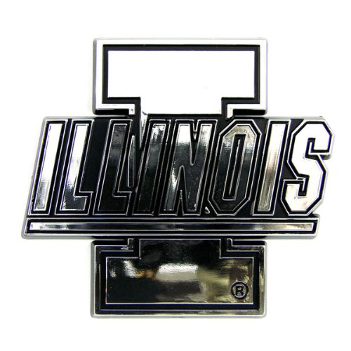 NCAA Illinois Illini Chrome Automobile Emblem
