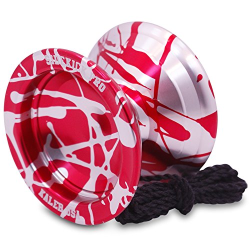 Silver & Red Splashes Responsive Yo-Yo Professional Sidekick Pro YoYo