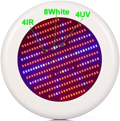 150W UFO Led Grow Lights,AC85-265V Full Spectrum Hydroponic Systems for Indoor Horticulture Growing Lighting Grow box (300W, White)