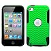 Snap-On Hybrid Design Protector Hard Case for Apple iPod Touch 4th Generation / 4th Gen - Green/Black + 4.5 Inches Lens/Screen Cleaning Cloth
