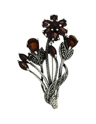 Sterling Silver Marcasite Brooch Pin