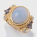 Jewelry : SAVE 75% Blue Opal, Iolite & Diamond Ring in 14K Yellow Gold by Designer Michael Valitutti - FREE Shipping, FREE Gemstone Information Card - OVERSTOCK Clearance Sale!