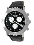 Roberto Bianci Men's 1849H_BLACK_BLKBND Diamond Accented Chronograph Date Watch