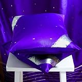 Purple Sari Cushion Covers / Saree Pillow covers 16 X 16 Inches