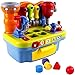 Wolson Musical Learning Tool Workbench Work Bench Toy Activity Center for Kids with Shape Sorter