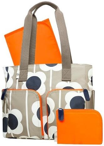 Orla Kiely Diaper Bag Tote - Tan Large Floral Print