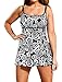 Baifern Women's 1 Piece Spaghetti Strap Dot Floral Print Swimsuit Plus Size