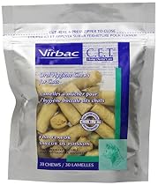 Virbac C.E.T. Enzymatic Oral Hygiene Chews for Cats, Fish Flavor, 30 Count
