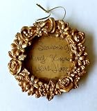 2.5" Small Holiday Christmas Round Gold Picture Frame