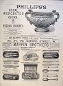 Advert Phillips'S Royal Worcester China Mappin Brothers
