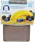 Gerber Purees 2nd Foods Banana Mixed Berries, 8 Ounce (Pack of 8)