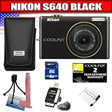 Nikon Coolpix S640 12.2MP Digital Camera with 5x Wide Angle Optical Vibration Reduction (VR) Zoom and 2.7-inch LCD (Calm Back) Package 3