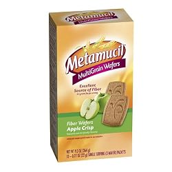 Metamucil Apple Crisp Fiber Wafers 12-packet - 9.3 oz package (Pack of 3)