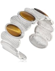 Sterling Silver Tiger Eye Cuff Bracelet