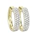 14K Yellow Gold 1/2 ct. Diamond Huggie Earrings
