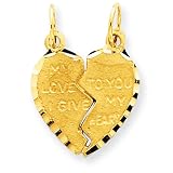 14k Break Apart Heart Charm