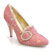 418-ANNETTE 4.5" Fabric Pump Pink Size 8