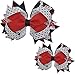 LCLHB 4.5 Inch Dot Polka Stacked Large Bow with Crocodile Hair Clips for Girls 12PCS