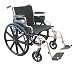 Karman Healthcare KN-920W 20 inch Extra Wide- Heavy Duty- Padded Detachable Desk Arms- Swing-away Footrest Double Padded Upholstery- Weight Capacity- 300 lbs.