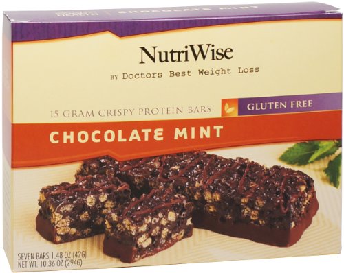 NutriWise - Chocolate Mint Crispy Diet Protein Bars (7 bars)