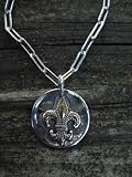 Childrens Girls or Boys Relic Fleur de Lis Charm, What a Classic! My Relic Fleur de Lis Charm is smashing! Sterling Silver and Solid Brass, measuring 3/4. Great for New Orleans Saints NFL Games or Mardi Gras! 16 Sterling Chain