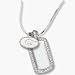 Georgia Bulldogs 5/16 G on Sterling Silver Mini Dog Tag Necklace