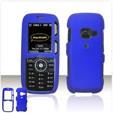 LG LX260 Rumor Scoop Cell Phone Dark Blue Rubber Feel Protective Case Faceplate Cover